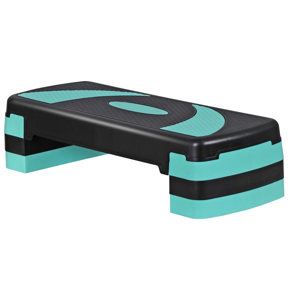 31" Adjustable Workout Aerobic Step Exercise Platform Trainer with 4 Riser Green