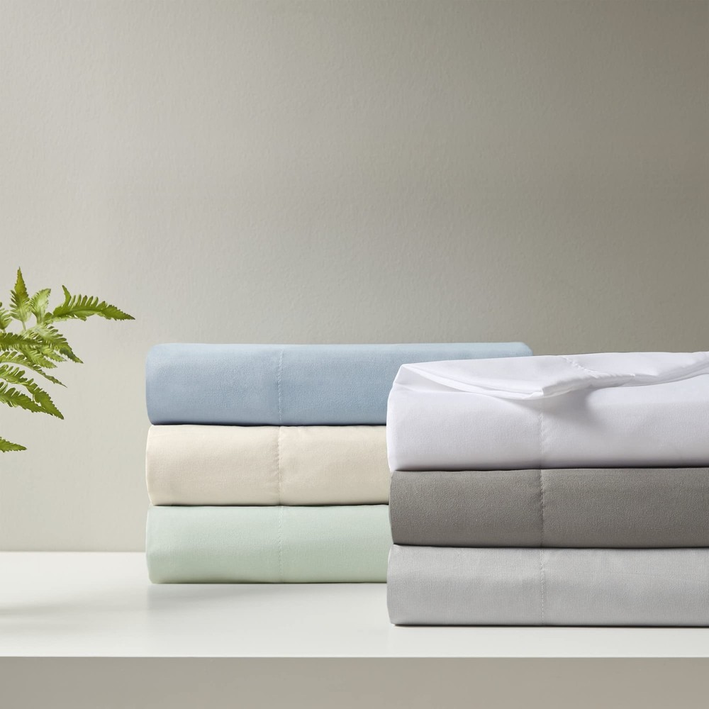 Smart Cool Microfiber Moisture-Wicking Breathable 4 Piece Cooling Sheet Set, ...