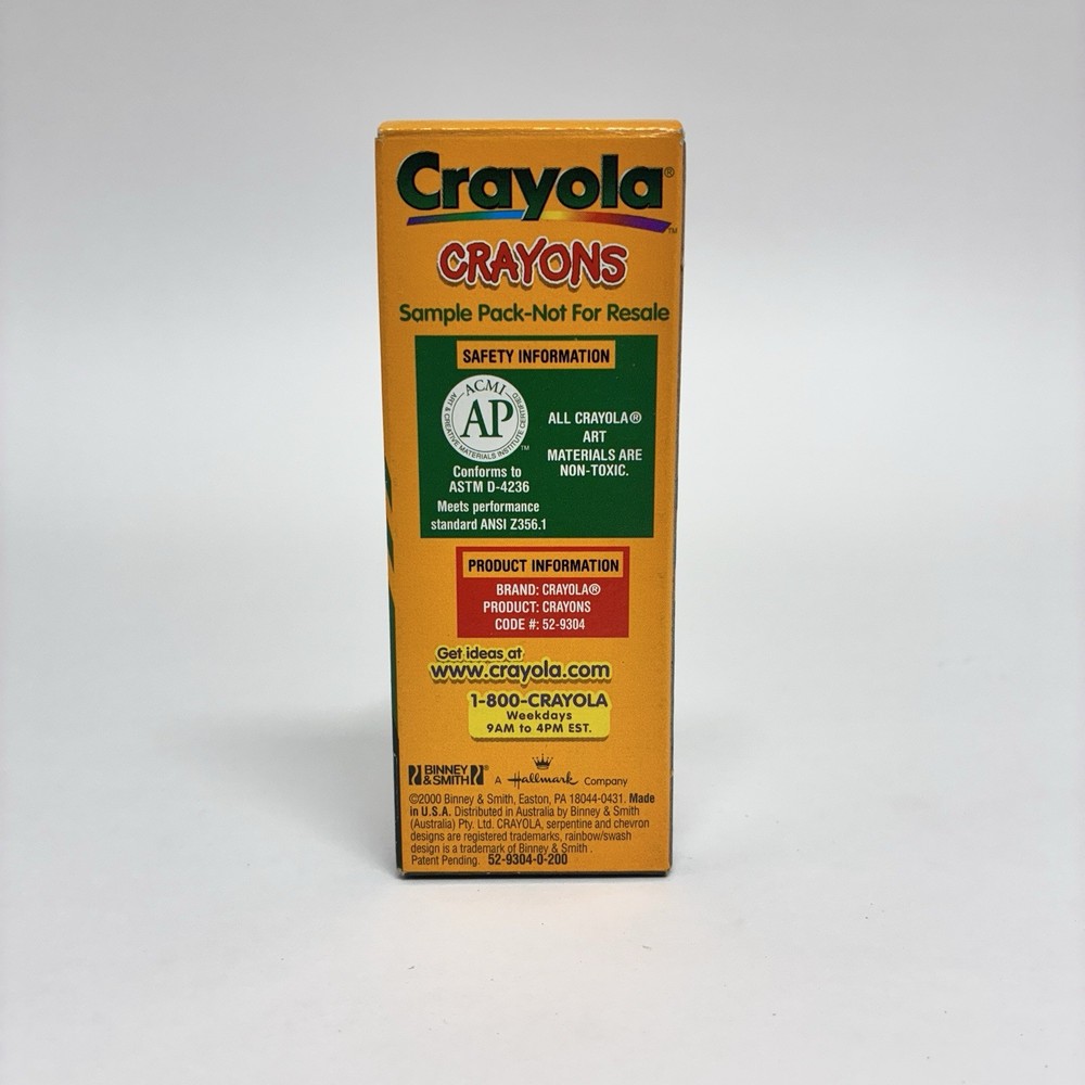 VINTAGE 2000 Crayola Construction Paper Crayons 4ct Sample Pack | Binney & Smith