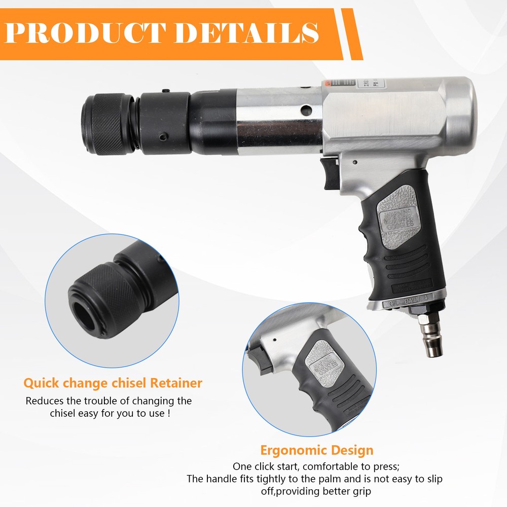 Multi-functional Air Hammer Tool Set With Case Pneumatic Hammer Piece Chisel Kit