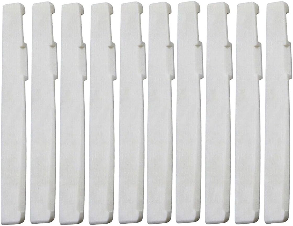 10Pcs Guitar Bone Saddle 72X3X9Mm Acoustic Luthier String Nut Bridge White