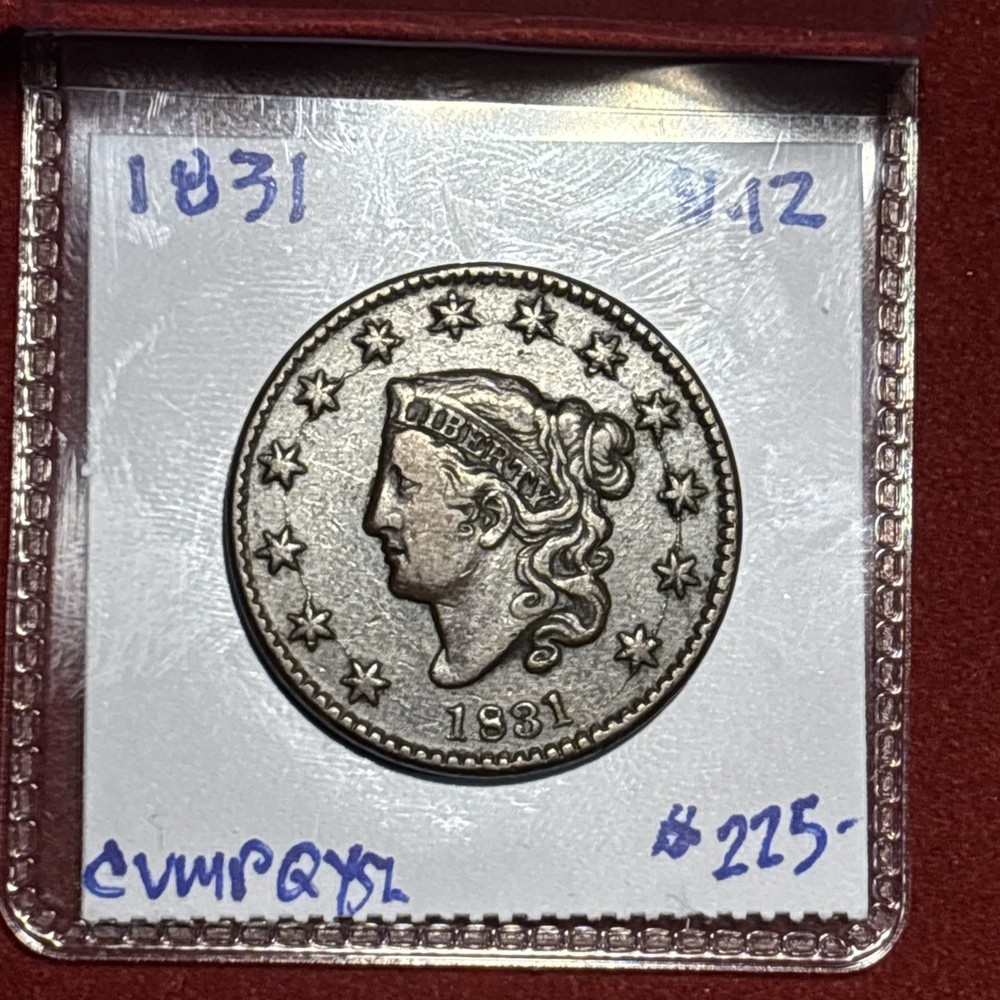 1831 1c N-12 Matron Head Large Cent
