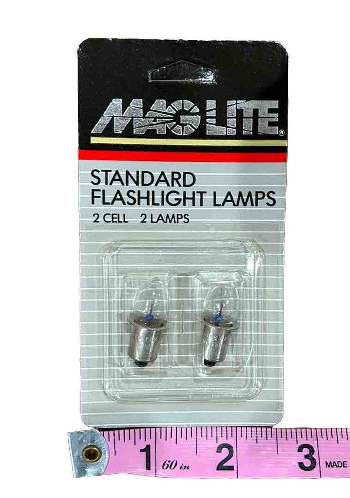 Mag Lite STANDARD FLASHLIGHT LAMPS 2 CELL 2 LAMPS