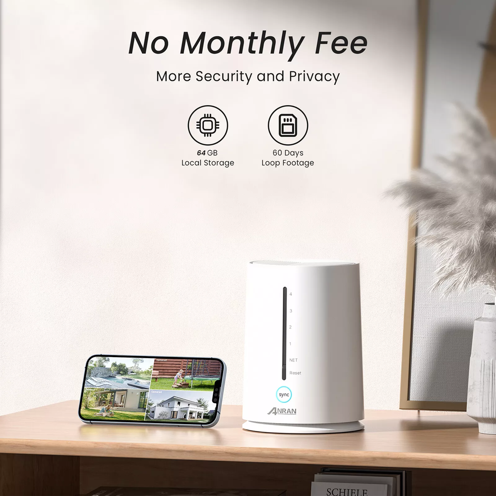 ANRAN Wireless Solar Security Camera System Outdoor WIFI Camera Human Detection