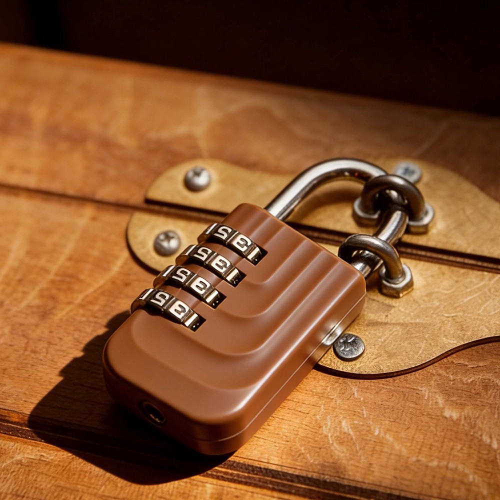 Resettable 4 Digit Combination Lock Code Padlock, Red (73 x 28mm)