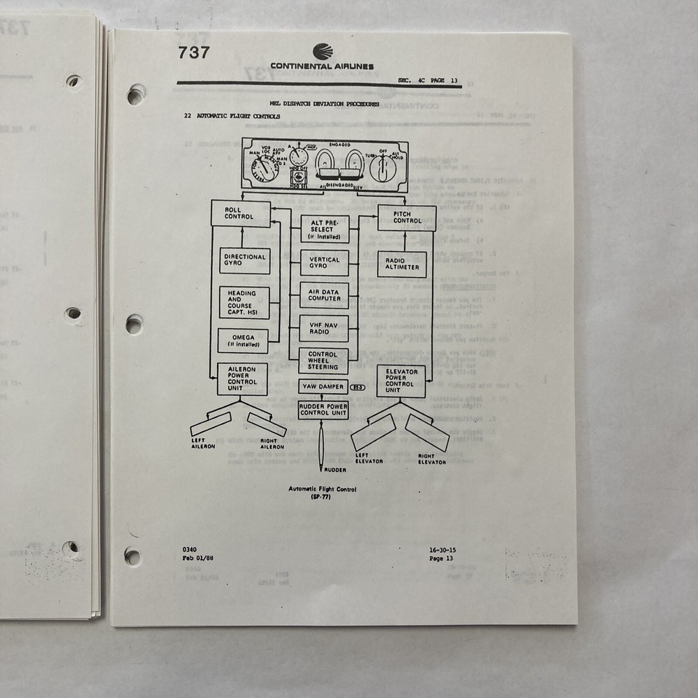 Boeing 737 Minimum Equipment List (MEL)