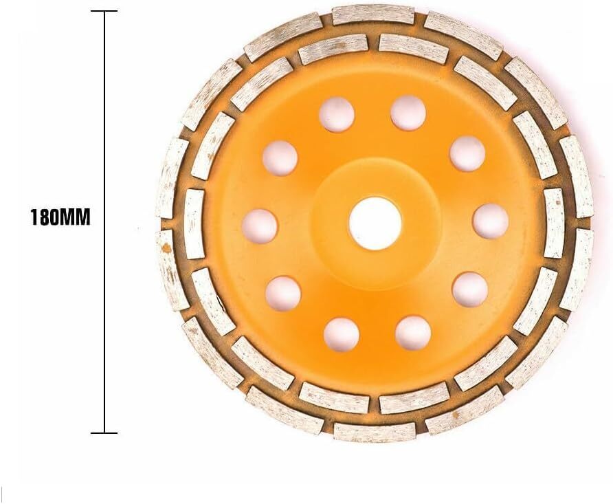 Diamond Grinding Cup Wheel Disc 7in Premium Grade Segment Double Row for Grinder