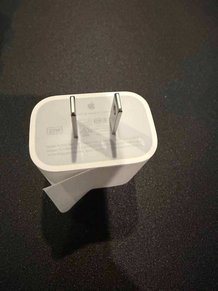 Genuine Apple A2305 USB-C 20W Power Adapter Wall Charger - White