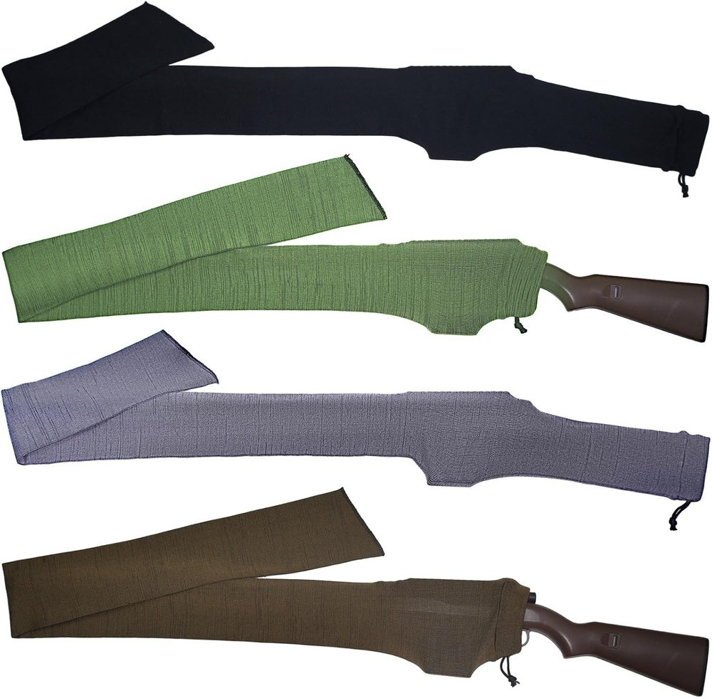 55" Elastic Gun Sock with Drawstring - Durable, Silicone-Treated Protection