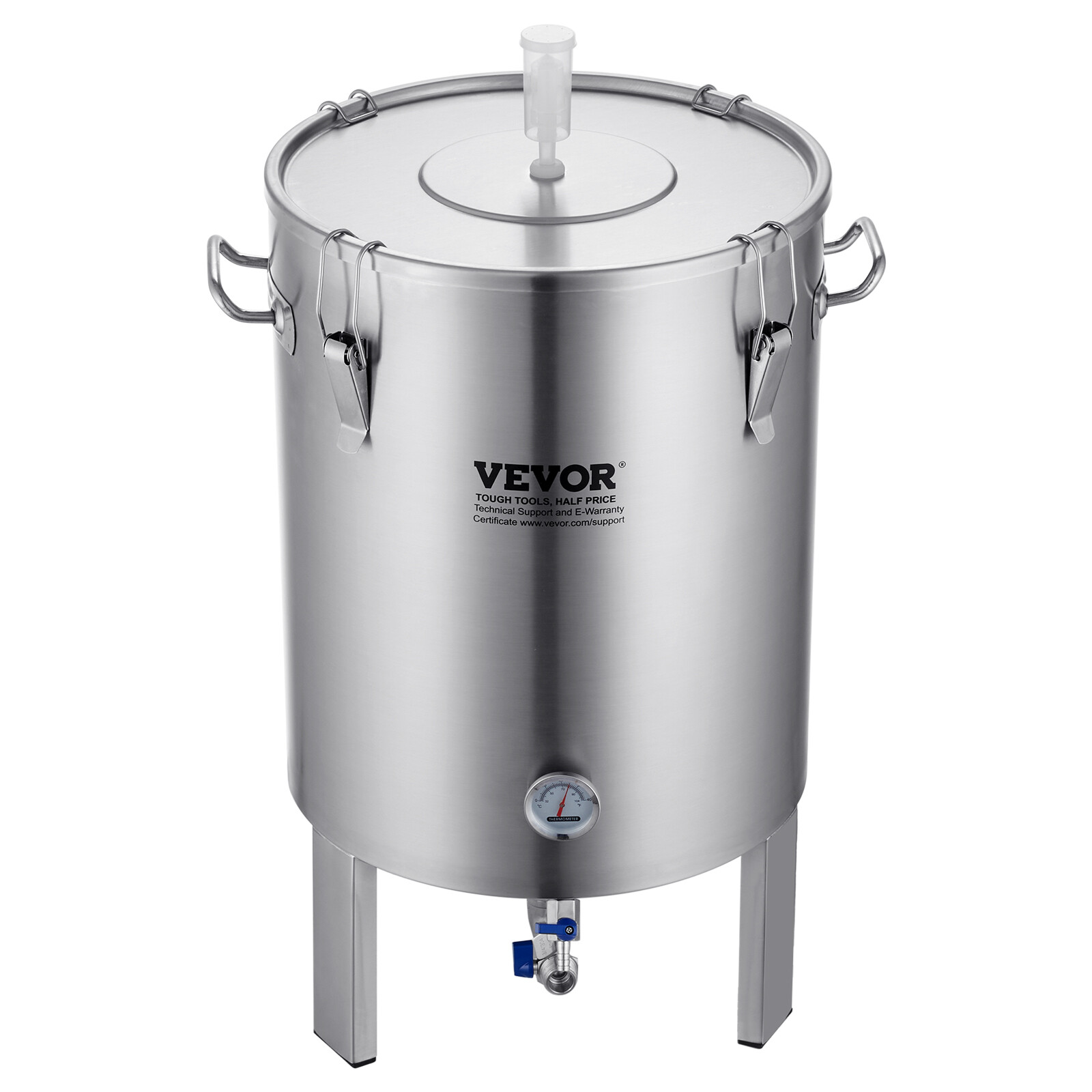 VEVOR 16 Gal Stainless Steel Home Brew Kettle Set Beer Brew Bucket Fermentor