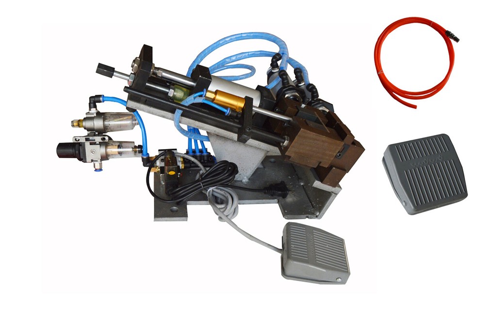 110V Adjustable Electric&Air Wire Stripping Machine Sliding Design,Two-Cylinders