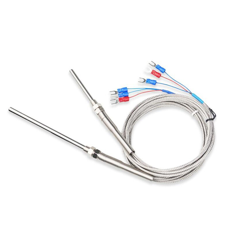 PT100 Platinum Resistor Temp Temperature Sensor Thermocoupler Probe 50mm 100mm