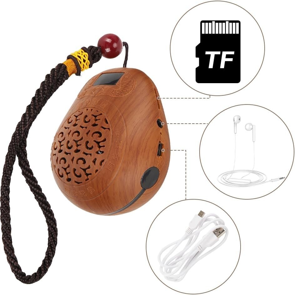 Buddhist Prayer Machine, Buddha Machine Plastic Rechargeable Scripture Play T...