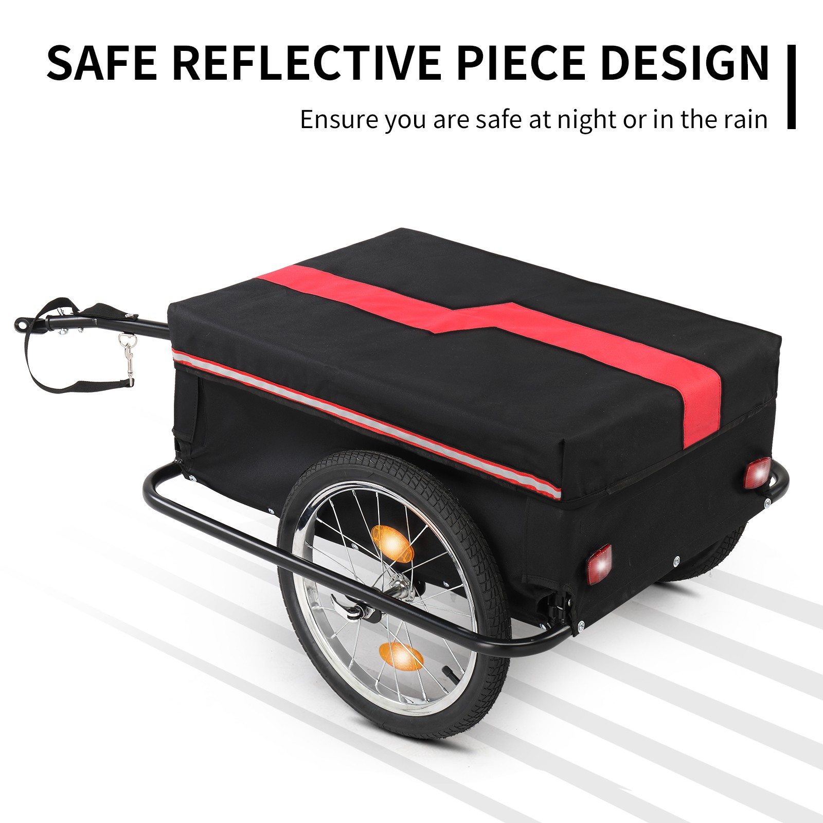 Bike Cargo Trailer Foldable Bicycle Cart Wagon Trailer with Waterproof Cover