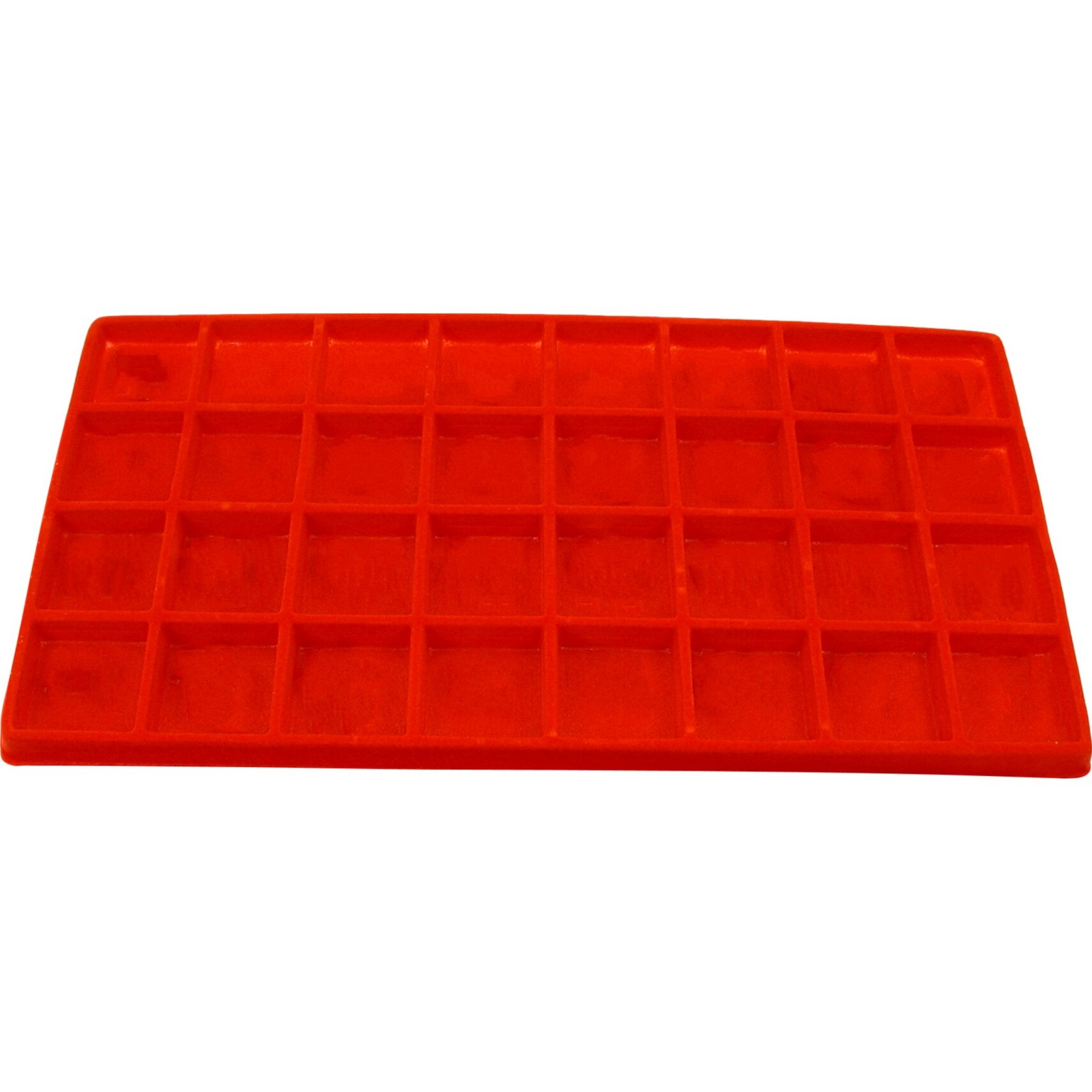 5 Red Jewelry Coin Display Travel Tray Inserts 32 Slot