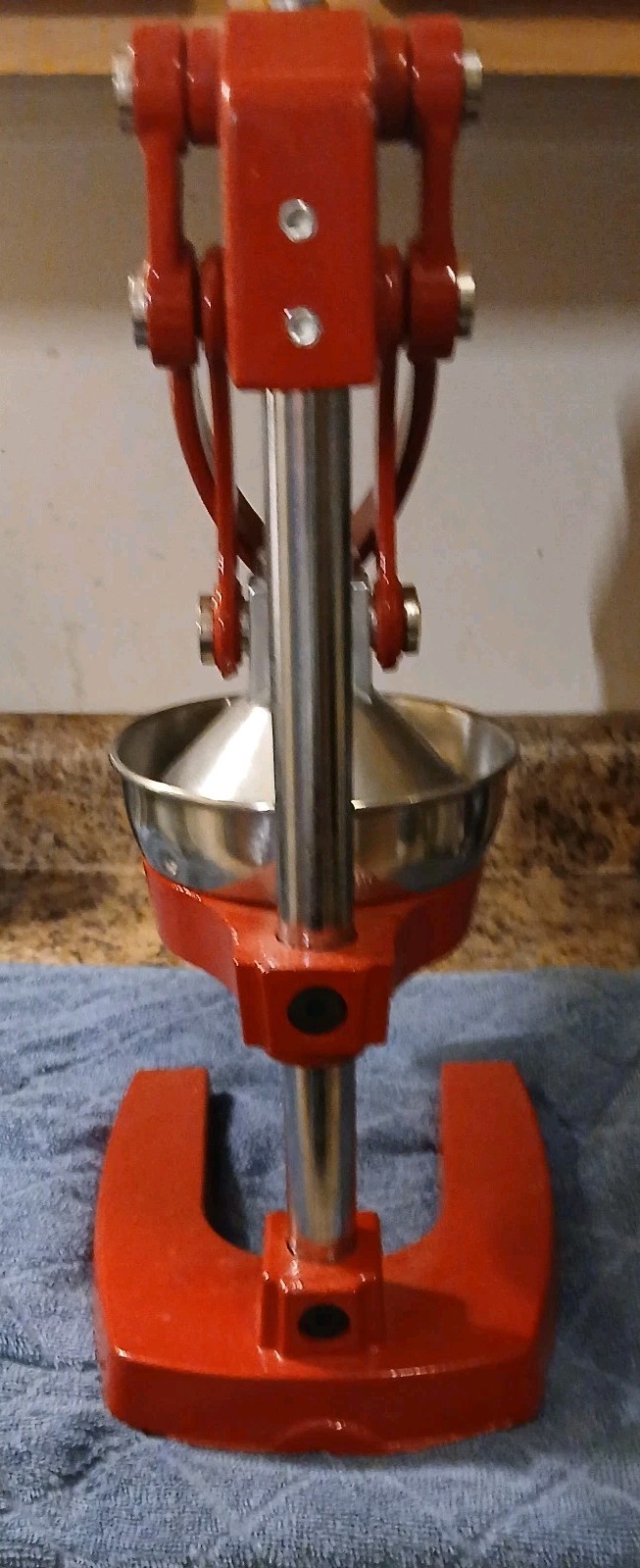 Palm Restaurant Heavy Duty Commercial Manual Fruit Press Juicer Citrus Red sk-e