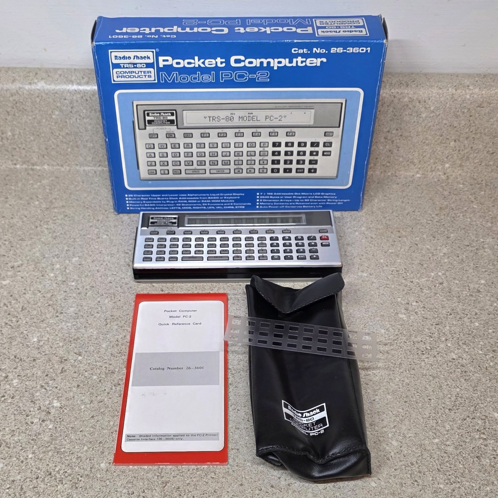 Radio Shack TRS-80 Pocket Computer PC-2 Japan Box Tested 26-3601 Vtg