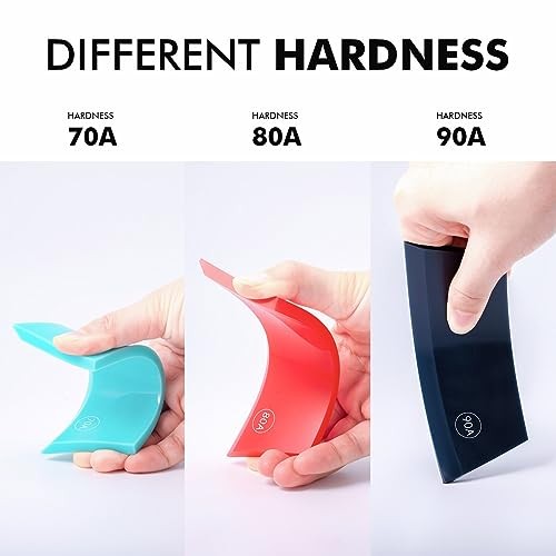3 Pack Different Hardness Small Squeegee, Non-Slip Handle Rubber Multicolor