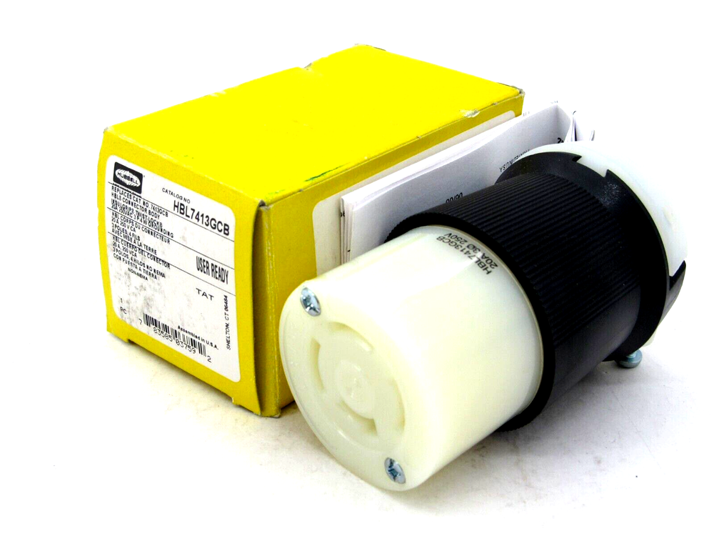 NEW HUBBELL HBL7413GCB LOCKING CONNECTOR BODY