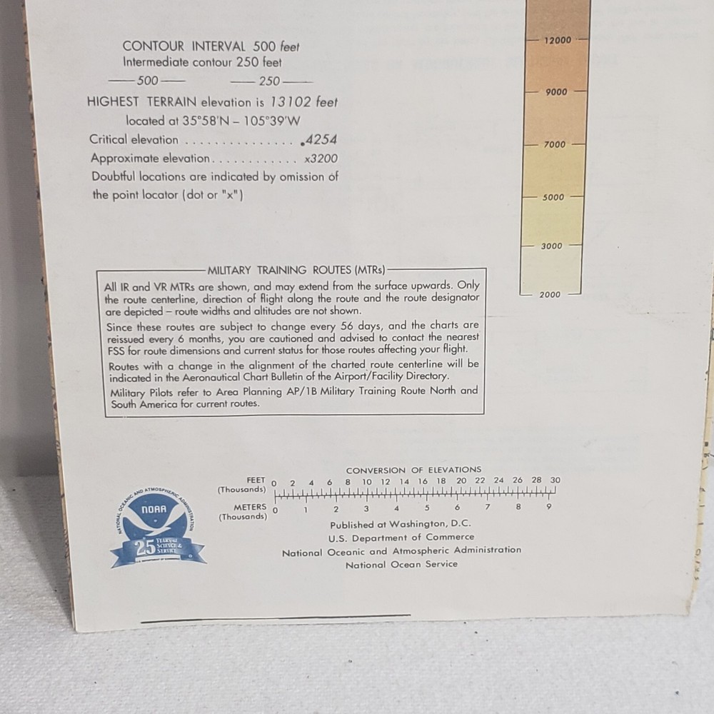 Aeronautical Chart Albuquerque 1995