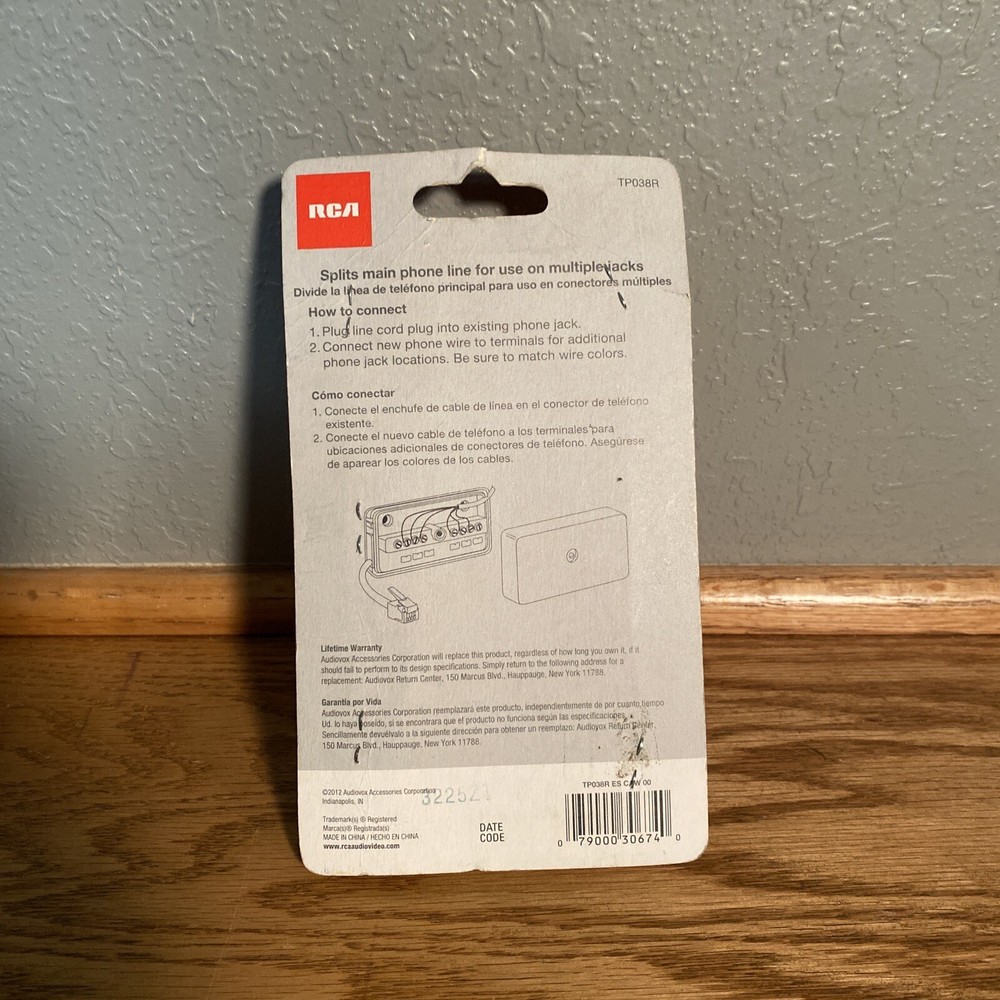 RCA Phone Junction Box TP038R - Almond