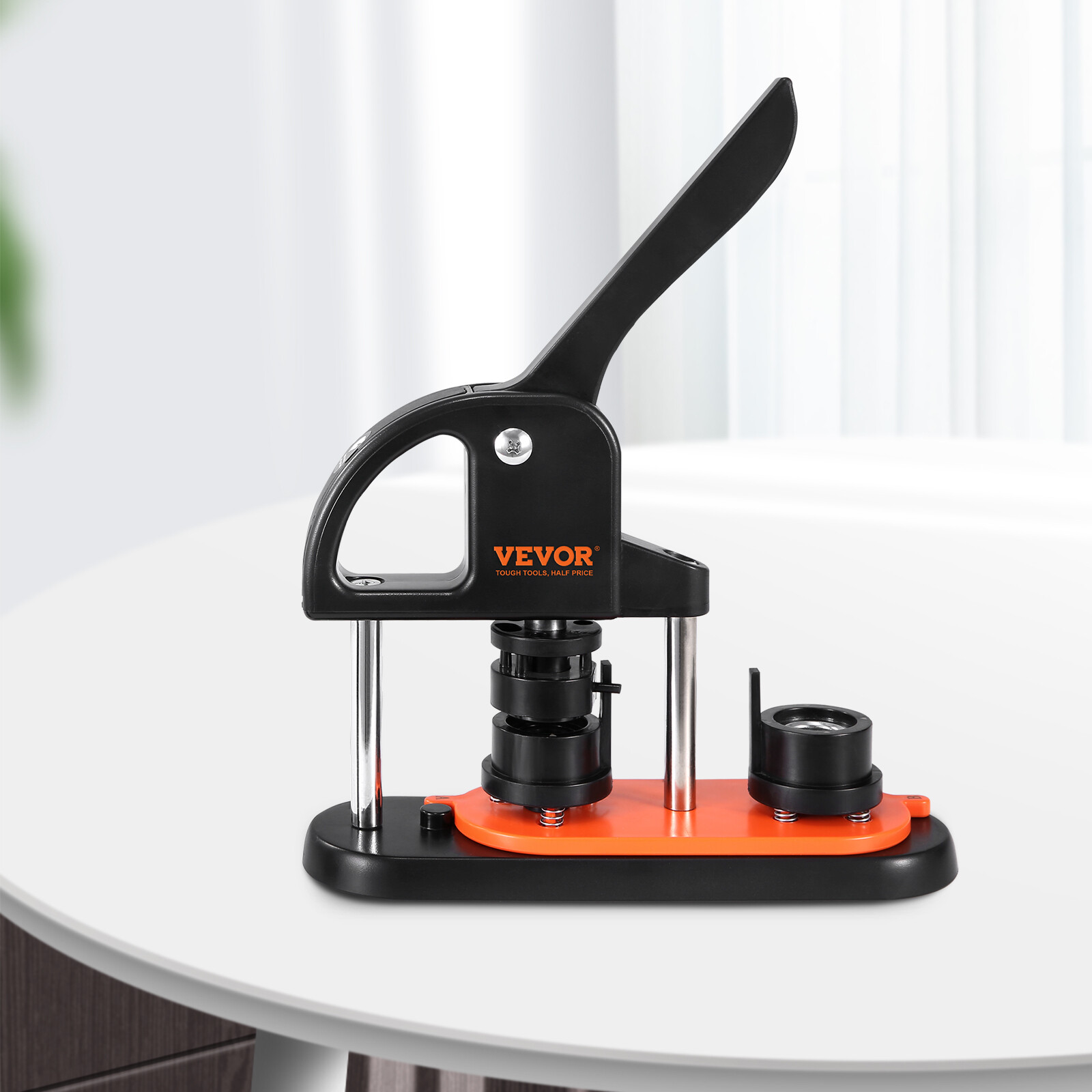 VEVOR Button Maker Machine Badge Maker 0.98" 25mm 500 Button Parts+Circle Cutter