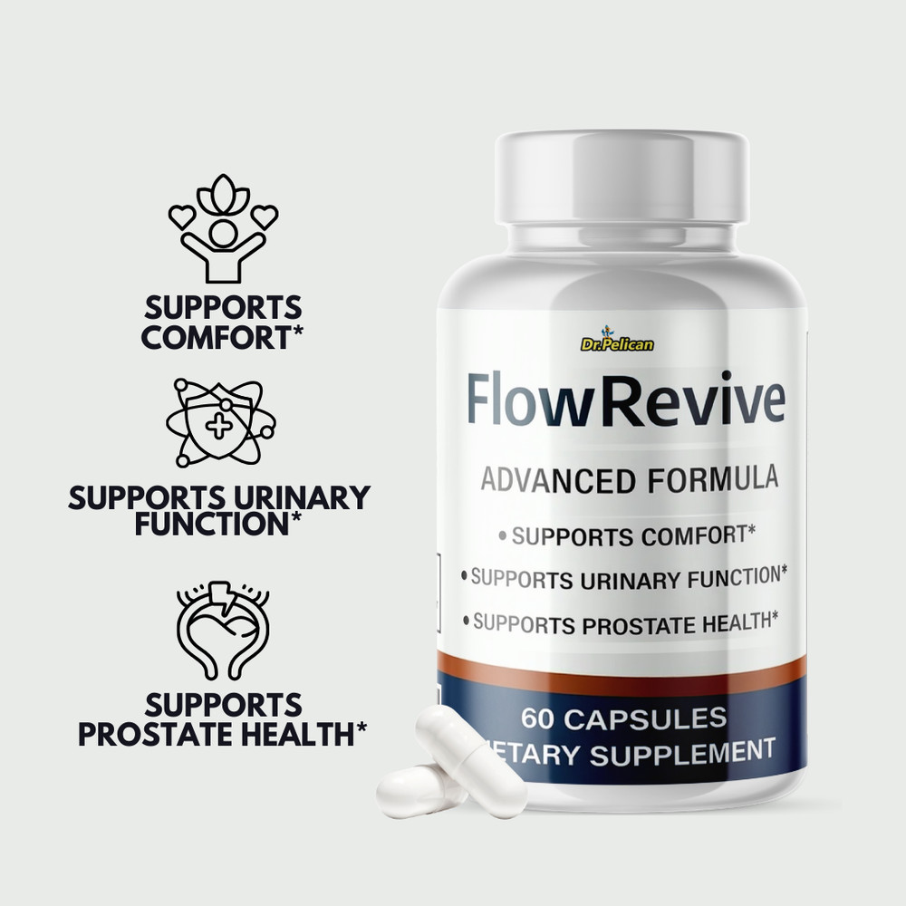 FlowRevive- Prostate Support- 5 Bottles- 300 Capsules