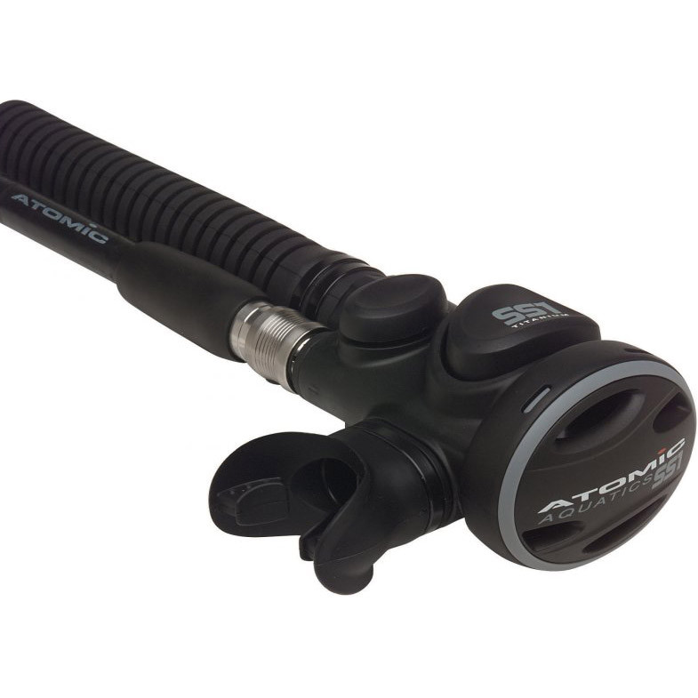 Atomic Aquatics Z3 Regulator Din Sealed Set with SS1 Safe Second Titanium, Black