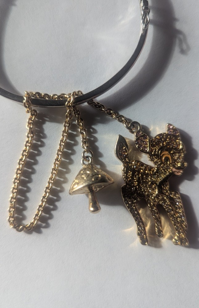 Yellow Tone Charm/Dangle Bambi Multicolor Crystal