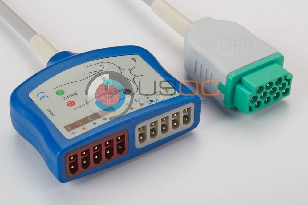 GE Compatible  10 Lead ECG Trunk Cable 7 ft. 2017006-001