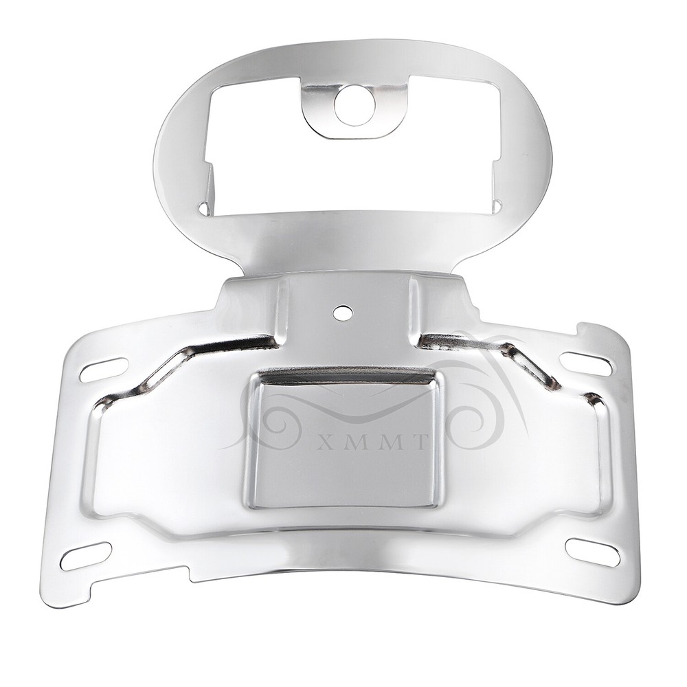 Chrome License Plate Relocation Bracket For Harley CVO Road Electra Glide FLHTCU