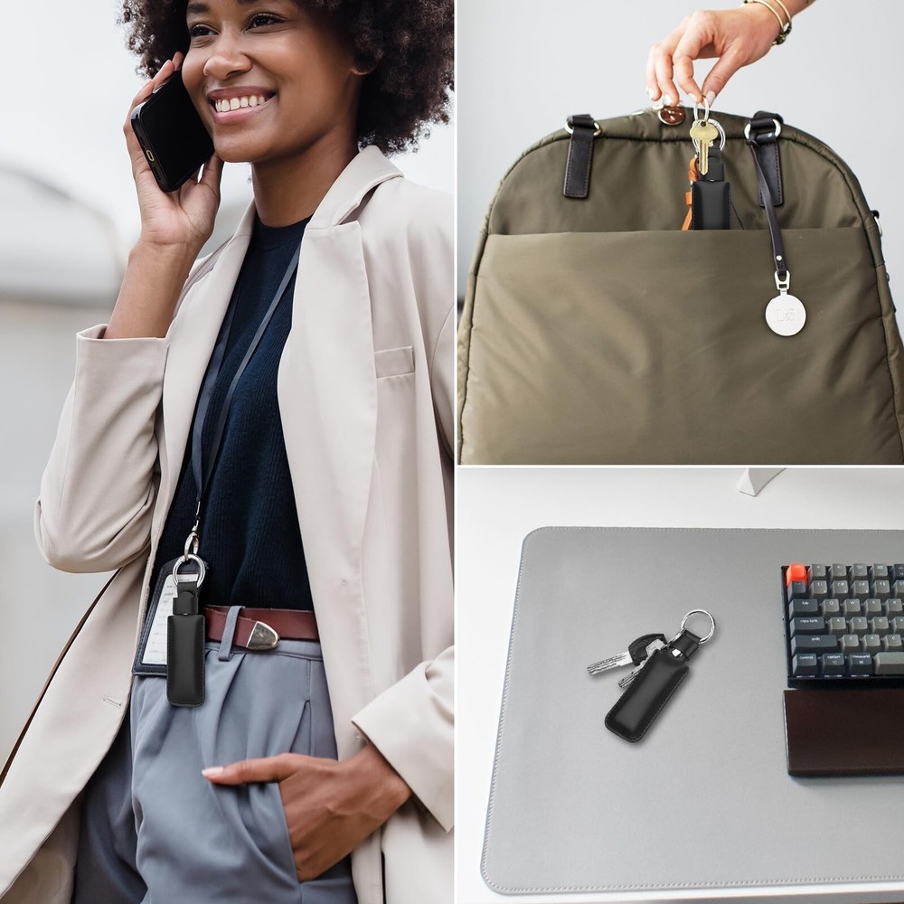 Microfiber Leather USB Flash Drive Case - Anti Lost USB Flash Drive Holder Pr...