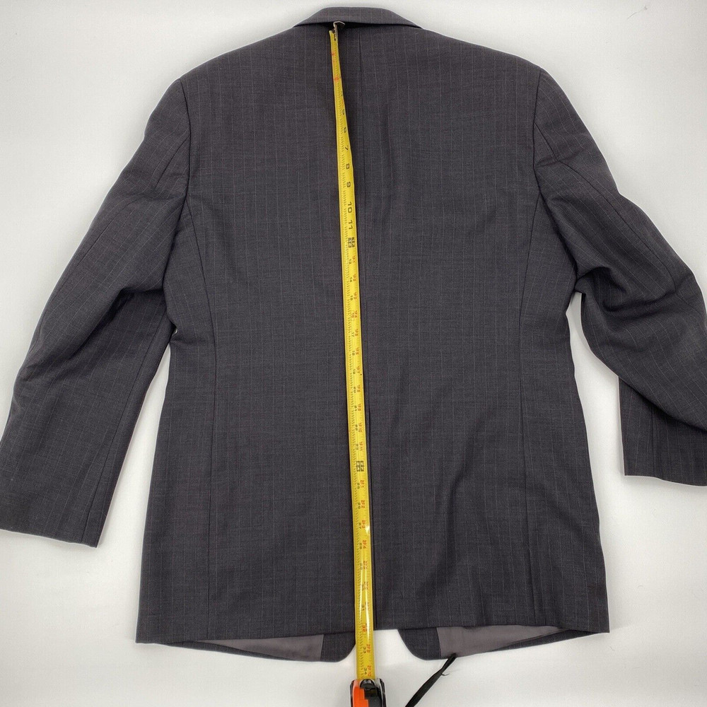 Ralph Lauren 100% Wool Gray Check 42 Long Blazer Jacket