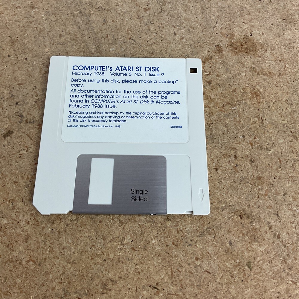 Compute!’s Atari ST Disk Volume 3 No. 1 Issue 9