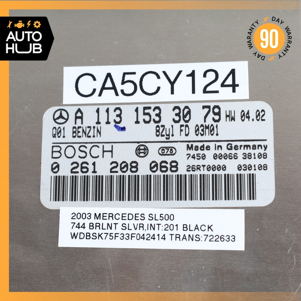 Mercedes R230 SL500 ECU Engine Computer EIS Ignition Switch Key Shifter Set OEM