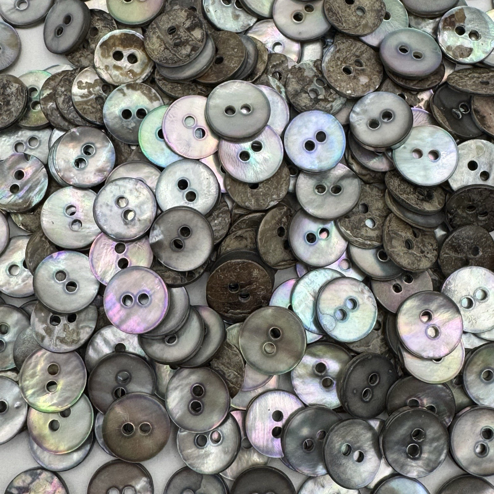 Smoke/Rainbow/Iridescent MOP/Mother Of Pearl Shell Button 10mm 3/8" 2hole