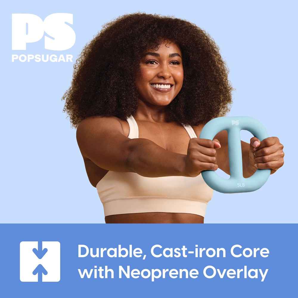 Popsugar Grip Weight 5lb, Sky Blue, Dumbbell