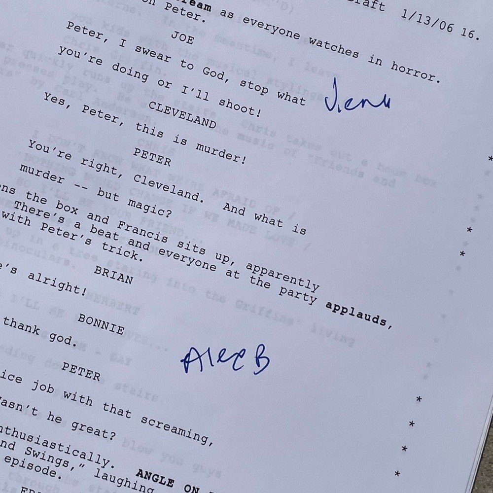 Family Guy SET 2006 Production Used Table Draft Scripts w/ Written Casting Notes