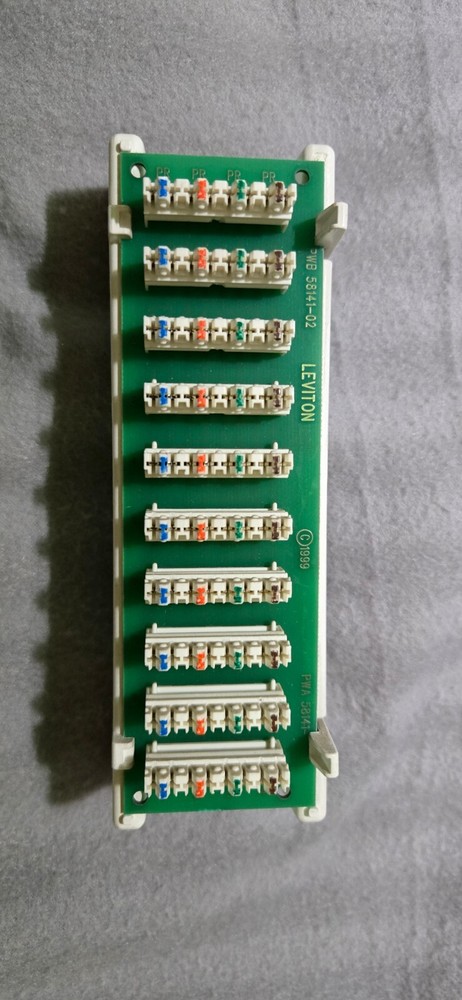 Leviton 47689-B 1x9 Bridged Telephone Module (with bracket), White