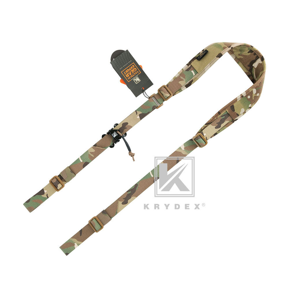 KRYDEX Tactical Sling Modular Slingster Pull Tab Two-Point Sling Adjustable Camo