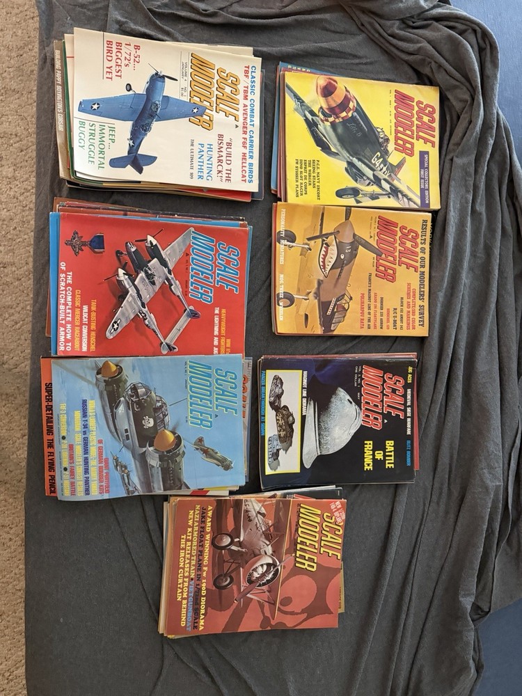 Scale modeler,First issue,First 7 Year complete set 1966-72,vol 1,no 3 missing