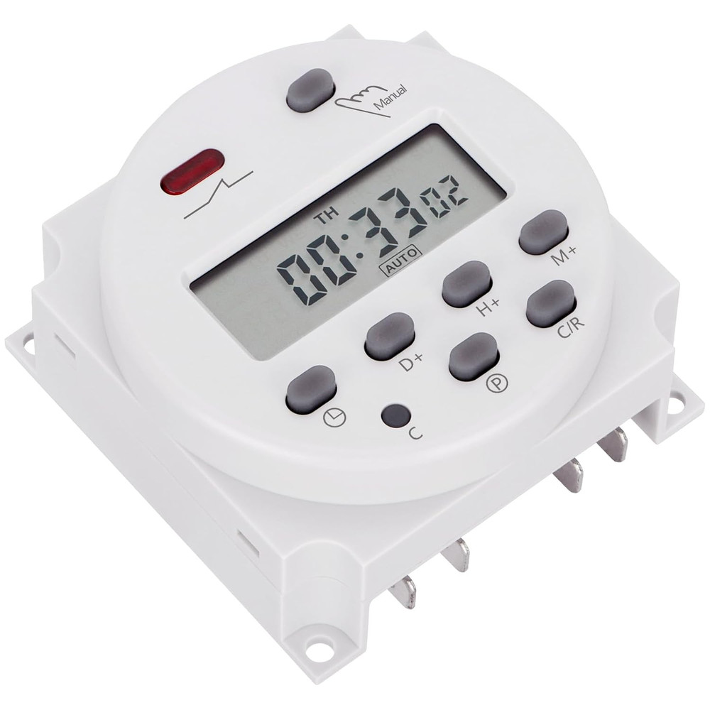 Timer Switch, CN101A, DC/AC 24V 16Amp, Digital LCD Power Programmable Timer Time