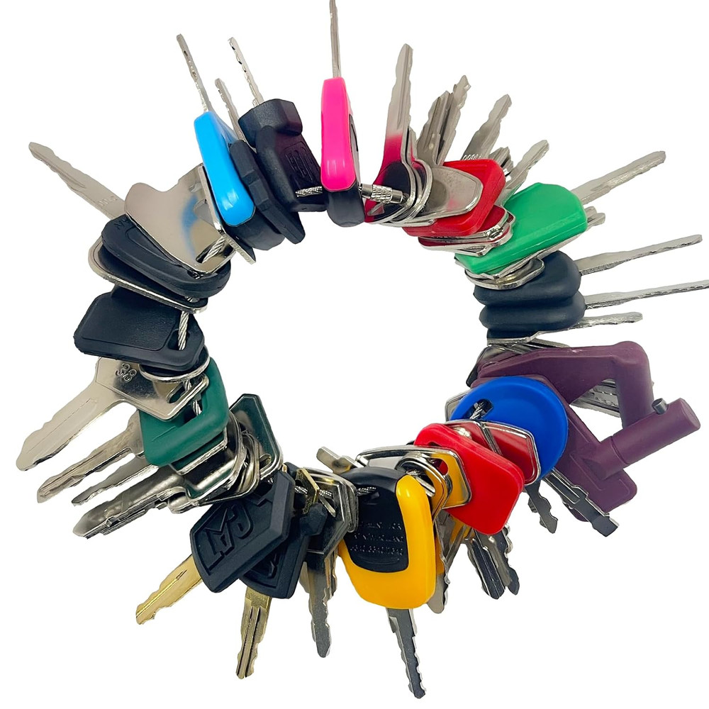 50 Heavy Equipment Ignition Keys Set Construction Machine Replacement Master Kit