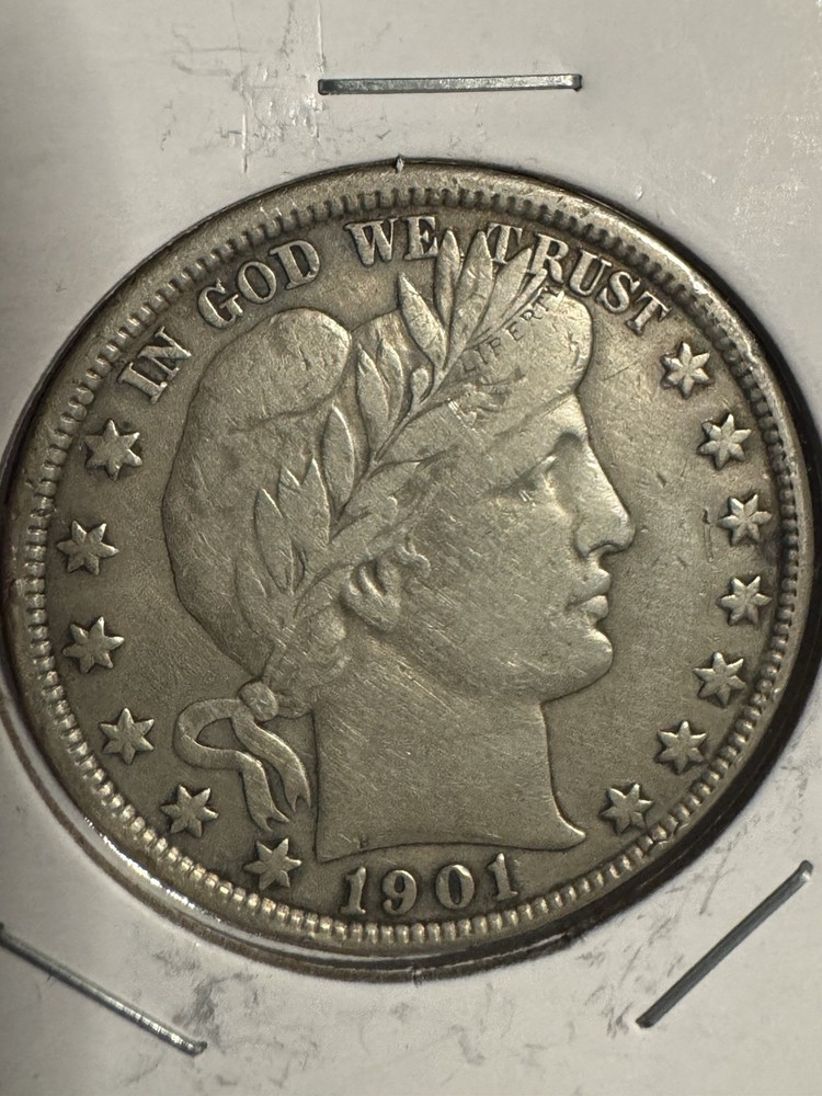 1901 Barber Half Dollar Very Fine VF