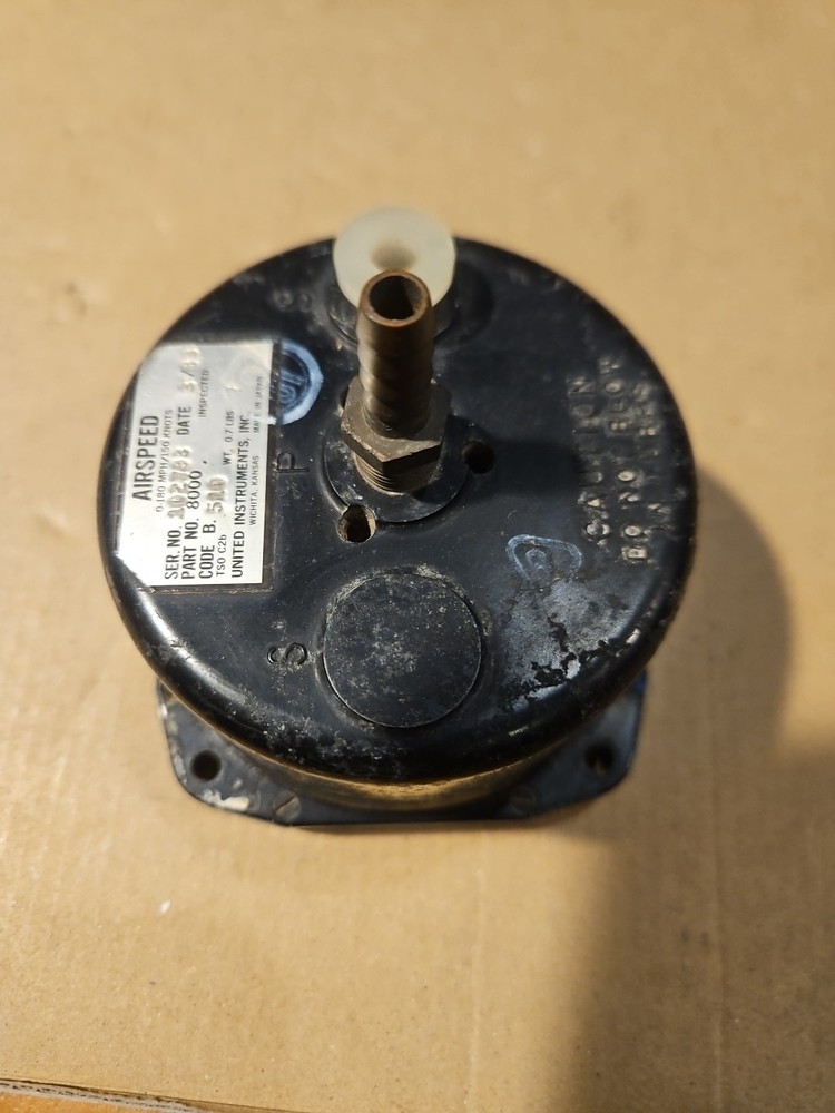 United Instruments Airspeed Indicator Part No. 8000