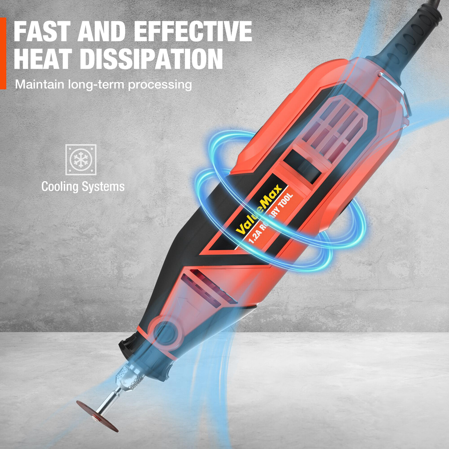 ValueMax 1.2Amp Corded Dremel Rotary Tool Kit 5 Variable Speed with Storage Case