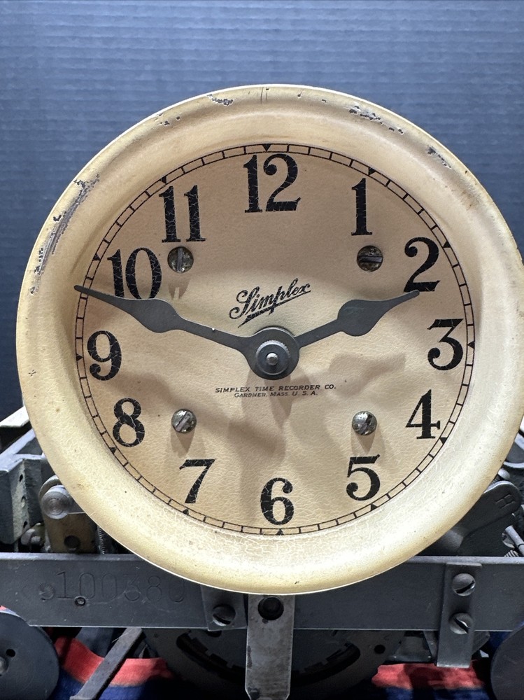 SIMPLEX TIME RECORDER COMPANY GARDNER MASSACHUSETTS U.S.A WORKS !!!