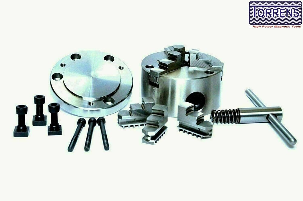 Tilting Rotary Table 4"/100mm With 80 mm 3 Jaw Self Centering Chuck & Backplate