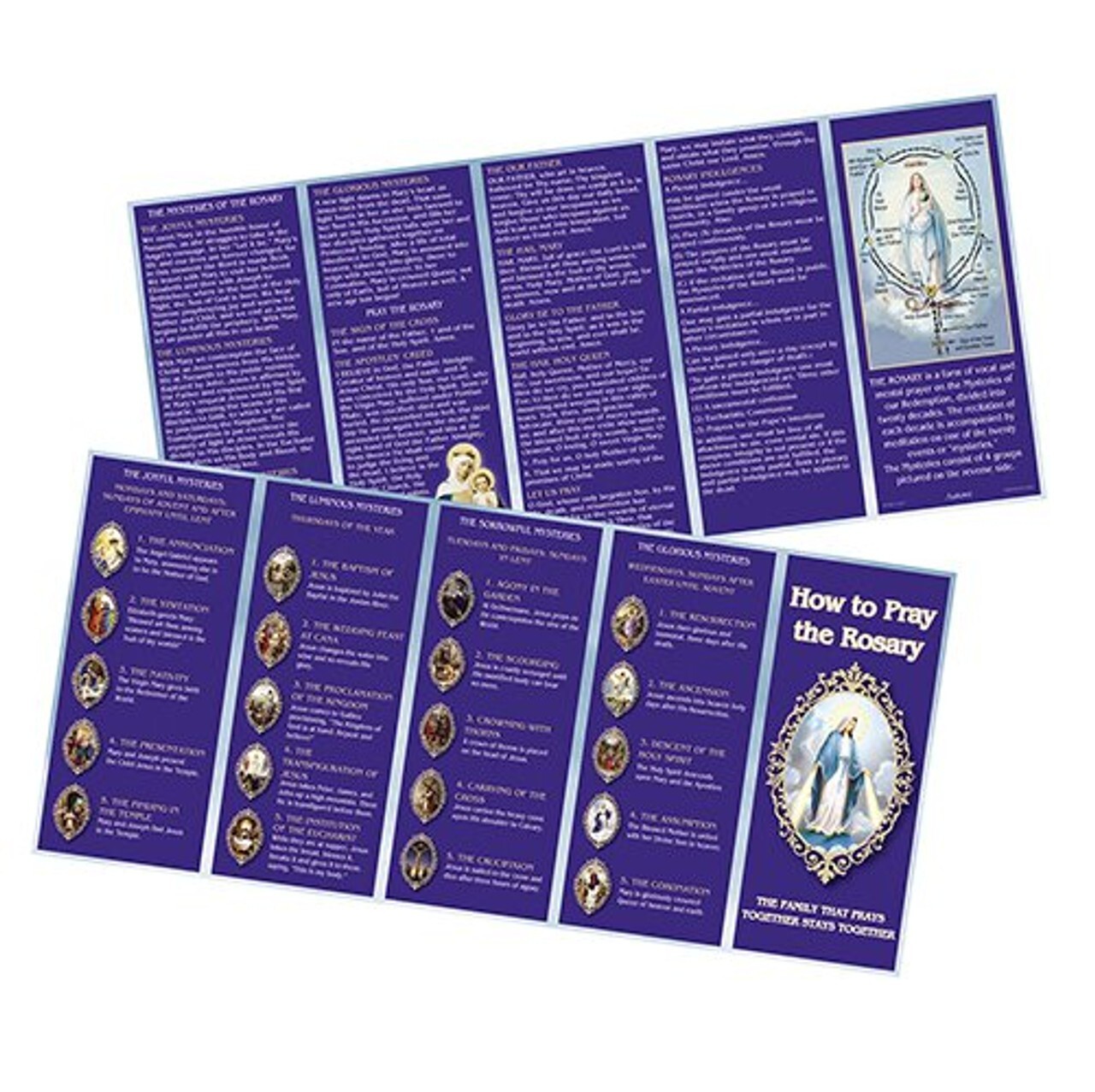How to Pray the Rosary Pamphlet - Large Print