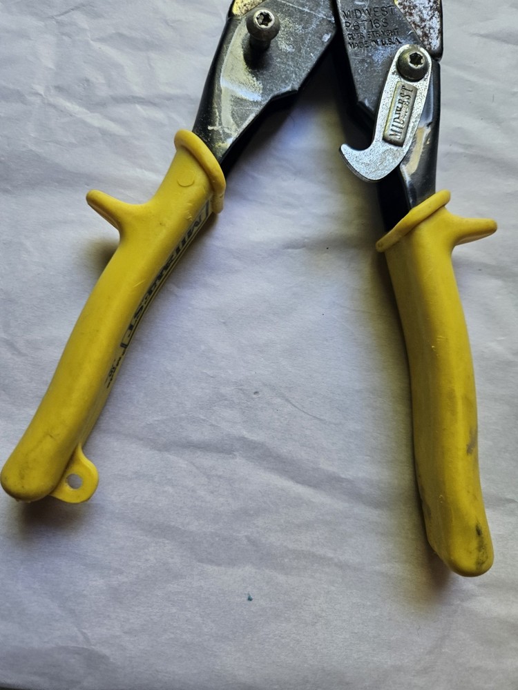 Light Rust Midwest Offset Straight Aviation Snips Sheet Metal Cutter + Utility K